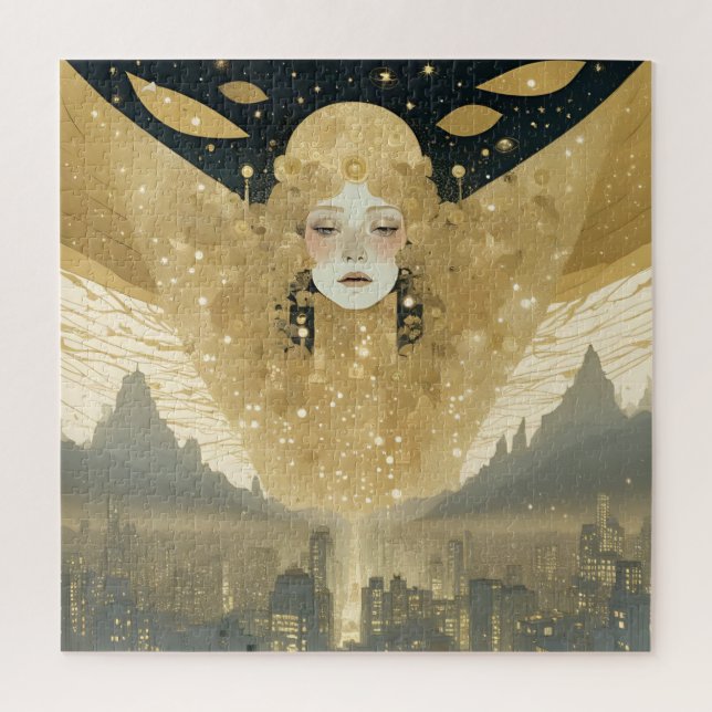 Puzzle Femme de la Cité des Anges en Or (Vertical)