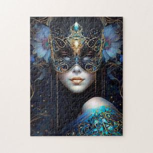 Puzzle Femme d'Imaginaire portant un masque