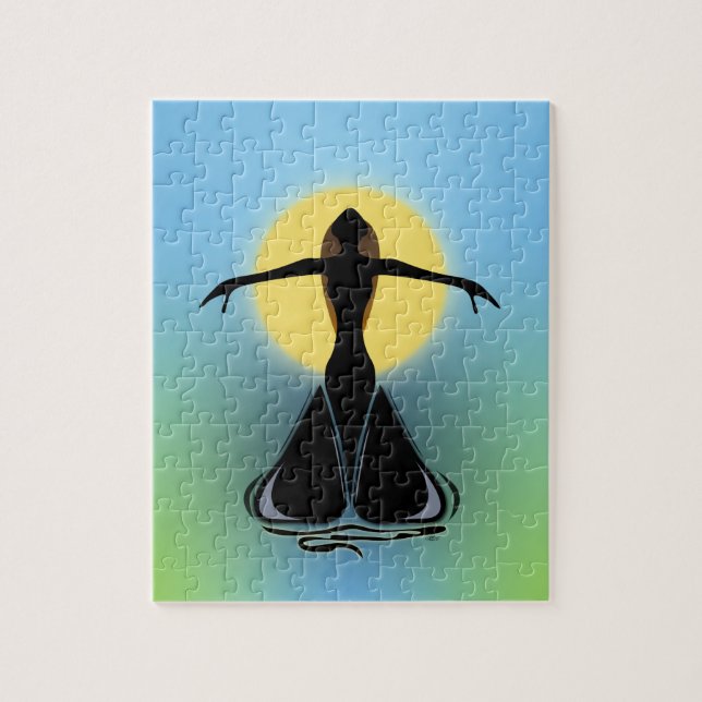 Puzzle Femme en fleurs (Vertical)