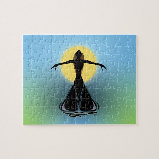 Puzzle Femme en fleurs (Horizontal)