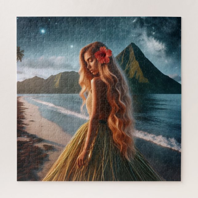 Puzzle Femme en jupe de paille (Vertical)