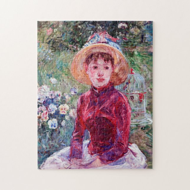 Puzzle Femme en rouge, Berthe Morisot (Vertical)