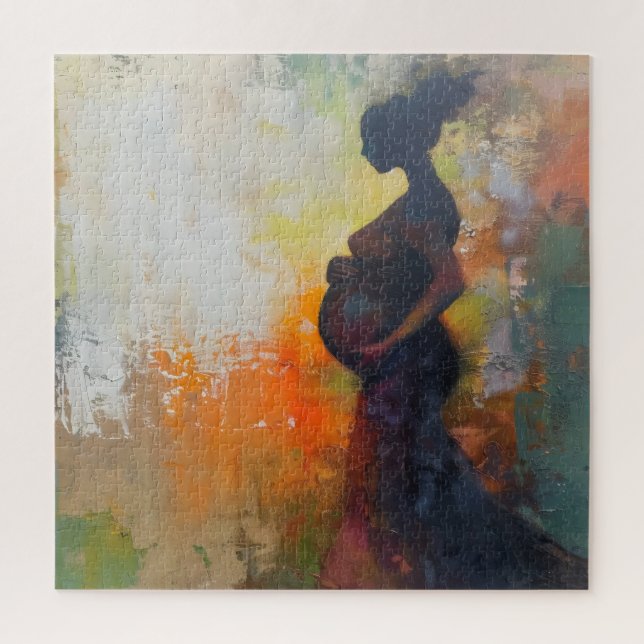 Puzzle Femme enceinte Art abstrait (Vertical)