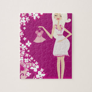 Puzzle femme enceinte blonde