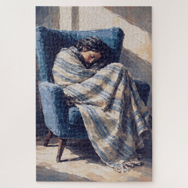 Puzzle Femme endormie dans un fauteuil Couverture douille (Vertical)