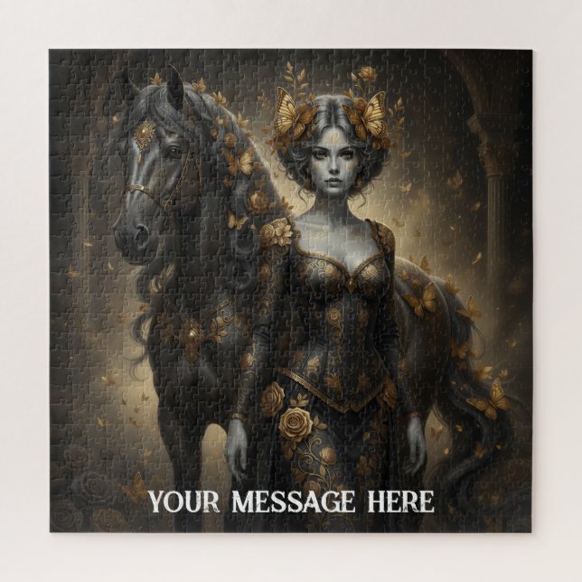 Puzzle Femme et cheval (Vertical)