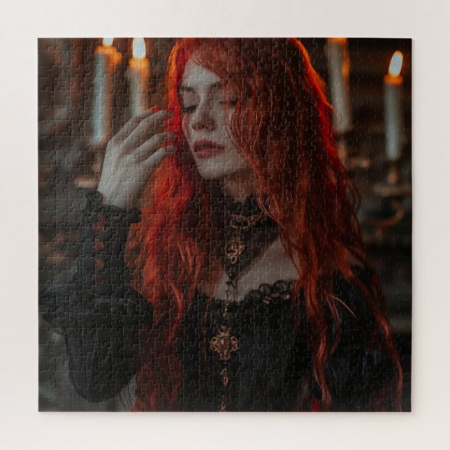 Puzzle Femme gothique aux cheveux roux (Vertical)