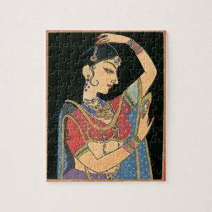 Puzzle Femme indienne, style Vintage