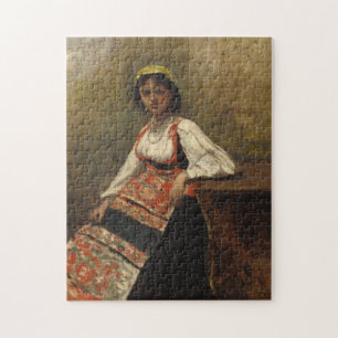 Puzzle Femme italienne (La Morieri) par Corot