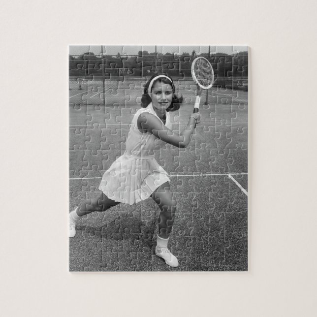 Puzzle Femme jouant au tennis (Vertical)