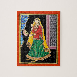 Puzzle Femme moghole de plusieurs couleurs