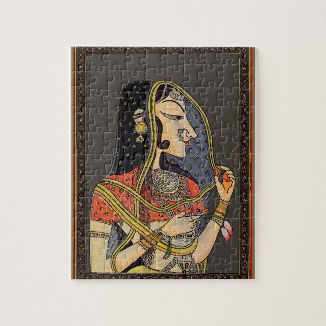 Puzzle Femme moghole indienne, style Vintage (Vertical)