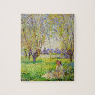 Puzzle Femme Monet Assis Sous Les Faux Art