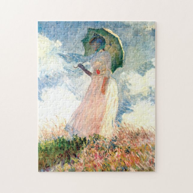 Puzzle Femme Monet avec un parasol face à gauche (Vertical)