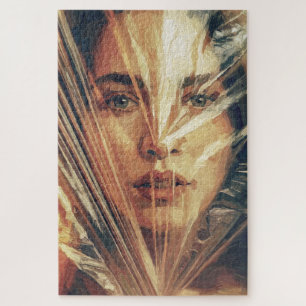 Puzzle Femme mystérieuse derrière l'art de la peinture à