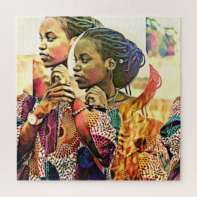 Puzzle Femme Noire Magnifique Numérique   (Vertical)