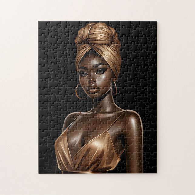 Puzzle Femme noire melanin sista peau brune filles Africa (Vertical)