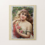 Puzzle Femme victorienne en détresse avec roses roses ros<br><div class="desc">Profitez de cette image romantique classique d'une femme victorienne puzzle vous-même ou donnez comme un cadeau romantique.</div>