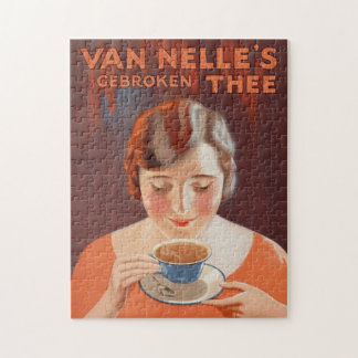 Puzzle Femme vintage qui boit du thé