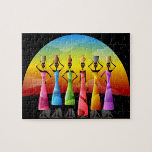 Puzzle Femmes africaines avec poterie sur la tête