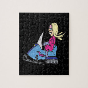 Puzzle Femmes Snowmobiling
