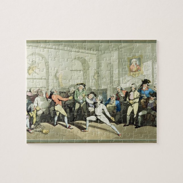 Puzzle Fencing Academy de M.H Angelo, gravée par Charles (Horizontal)