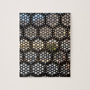 Puzzle Fenêtre de treillis géométrique, Inde