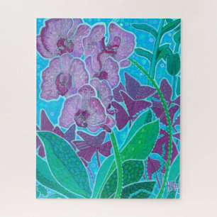 Puzzle Fenêtre Jardin Orchidée Fleurs Floral Art Peinture