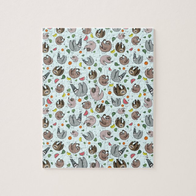 Puzzle Fentes en bleu (Vertical)