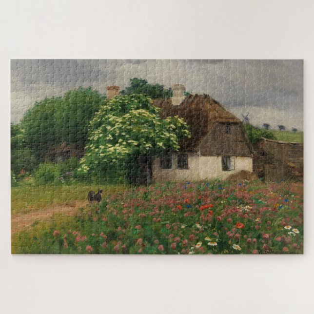 Puzzle Ferme avec Fleurs de prairie (Horizontal)