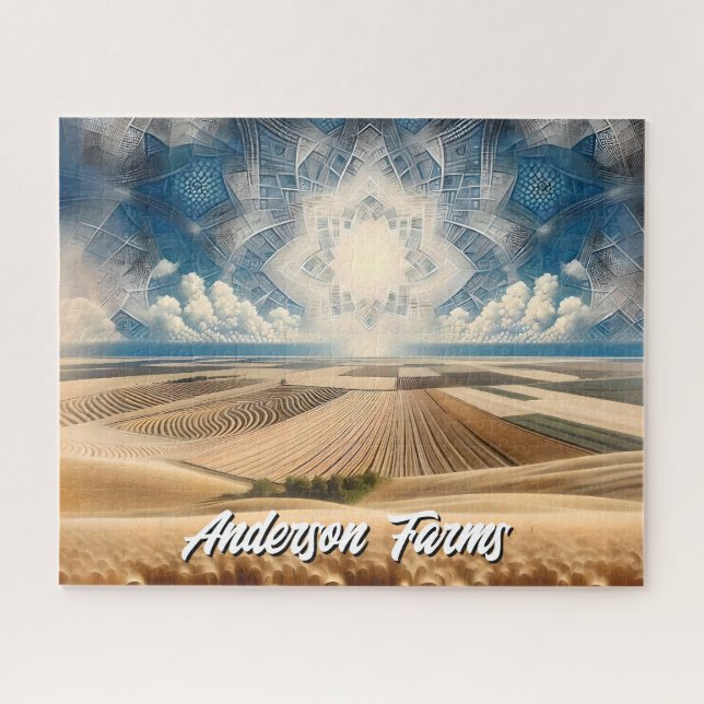 Puzzle Ferme de blé des Prairies Abstraite (Horizontal)