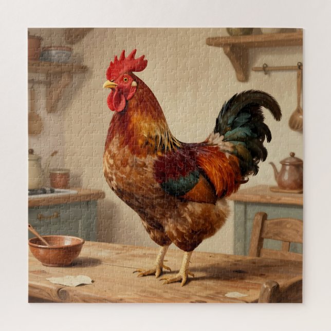 Puzzle Ferme de la Fierté de Coq Cuisine Maison (Vertical)