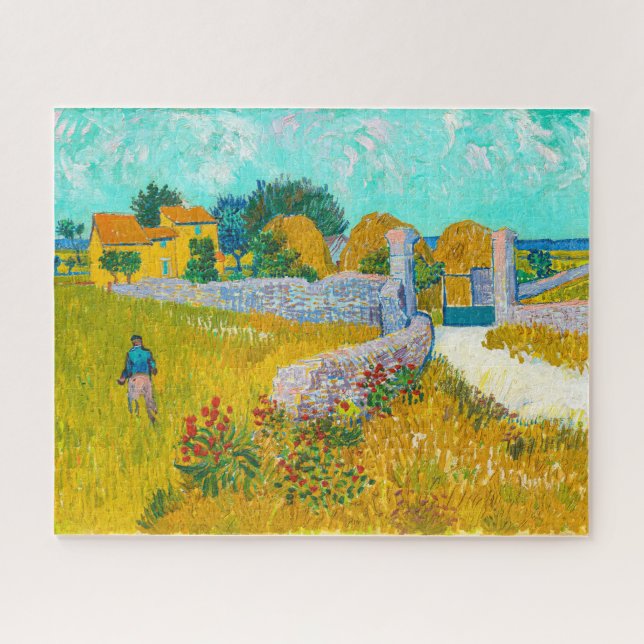 Puzzle Ferme en Provence par Vincent van Gogh (Horizontal)