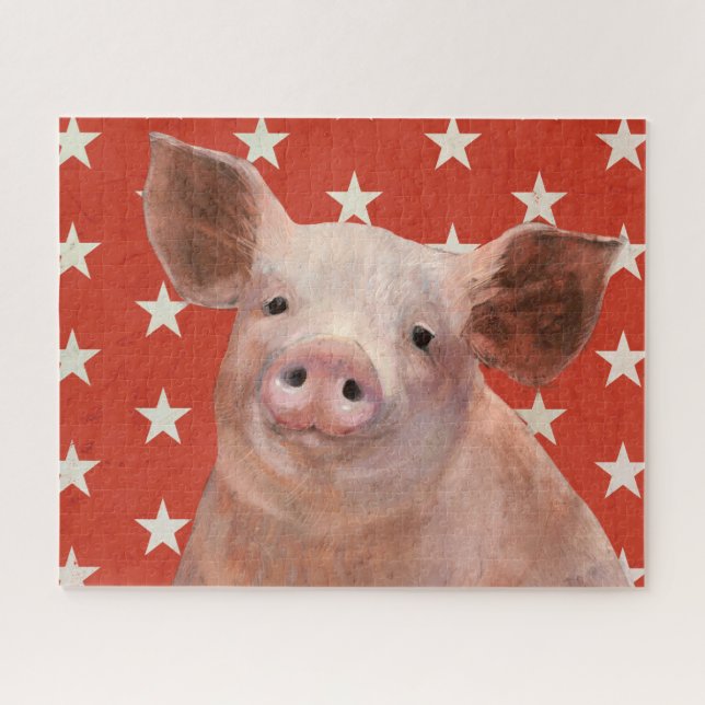 Puzzle Ferme patriotique - Cochon (Horizontal)