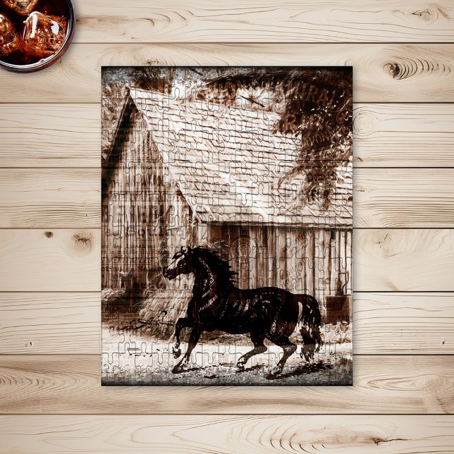Puzzle Ferme Rustic Barn Horse (Créateur téléchargé)