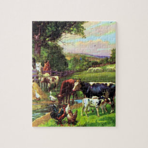 Puzzle Ferme vintage