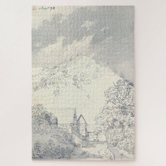 Puzzle Fermes à flanc de colline - Caspar David Friedrich (Vertical)