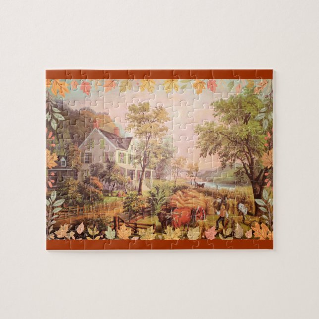 Puzzle Fermiers de Thanksgiving Récolte à domicile (Horizontal)