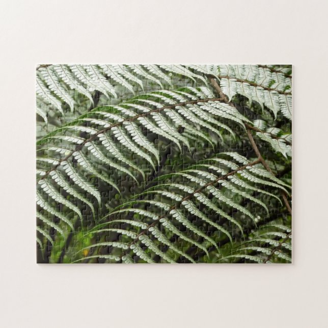 Puzzle Fern Fronds II Dark Green Nature (Horizontal)