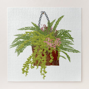 Puzzle Fern Ivy Hanging Plante Illustration botanique Art