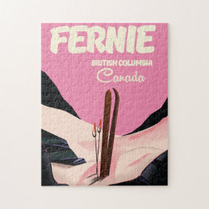 Puzzle Fernie British Columbia Ski poster