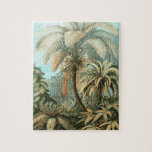 Puzzle Ferns, Filicinae par Ernst Haeckel, Plantes Vintag<br><div class="desc">Illustration vintage conception botanique de la nature par Ernst Haeckel avec un design de forêt tropicale humide. Une variété de fougères exotiques dans une jungle. Les fougères sont des plantes vasculaires qui n'ont ni graines ni fleurs,  elles se reproduisent par des spores.</div>