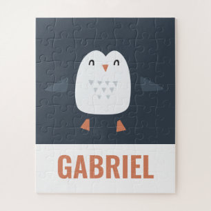 Puzzle festif drôle petit pingouin personnalisé enfants