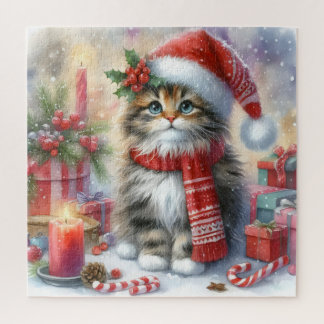 Puzzle Festif et adorable, Cosy Christmas Kitten