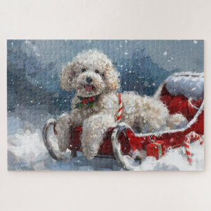Puzzle Festive de Noël du chien de caniche