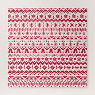 Puzzle Festive Noël sans couture motif.