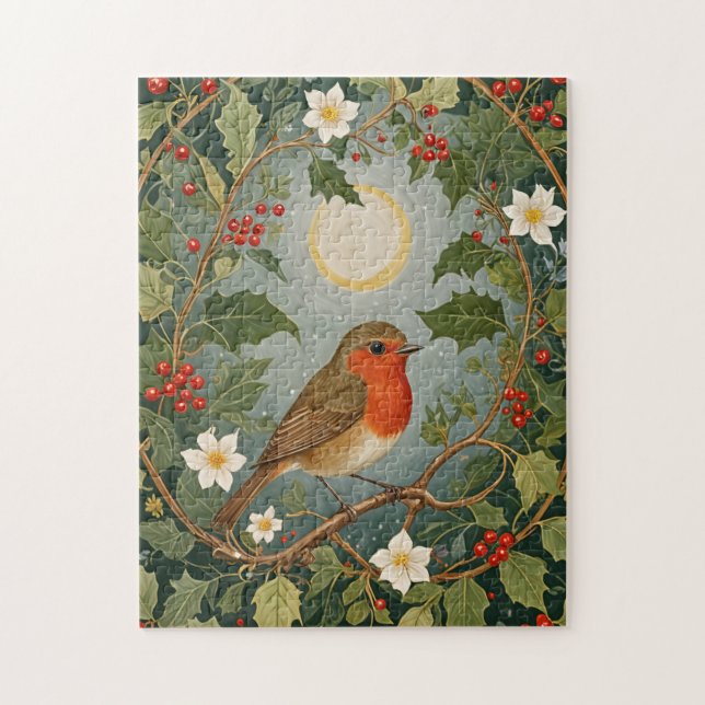 Puzzle Festive Robin et Holly (Vertical)