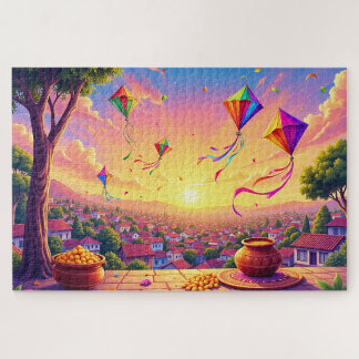 Puzzle Fête animée avec des cerfs-volants