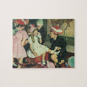 Puzzle Fête d'anniversaire vintage, Épingler la queue sur