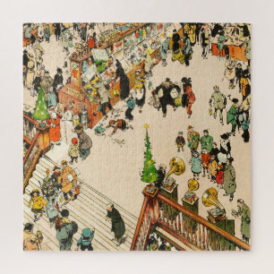 Puzzle Fête de Noël pour les jouets, dessin animé drôle, 